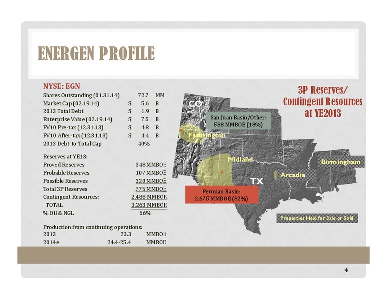 Investor Presentation – Energen Corp. – slide 3