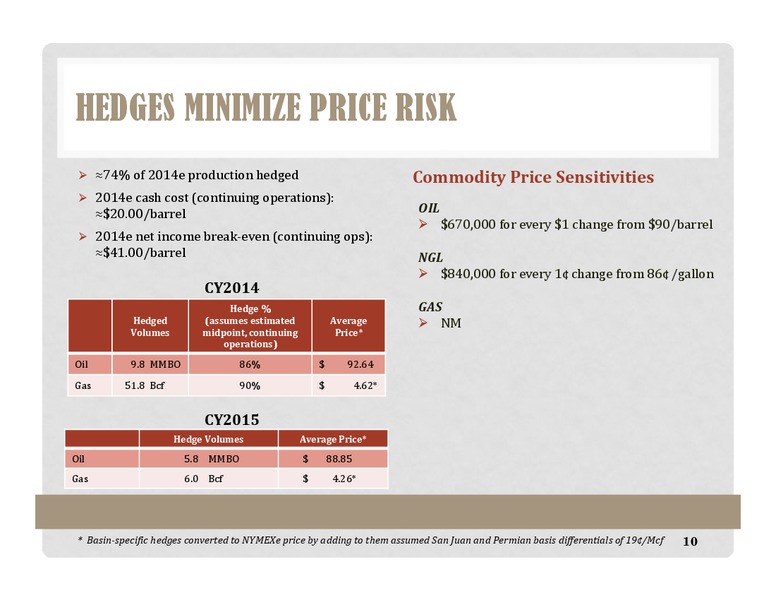 Investor Presentation – Energen Corp. – slide 9