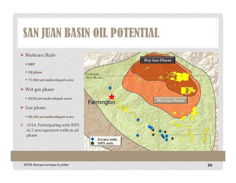 Investor Presentation – Energen Corp. – slide 19