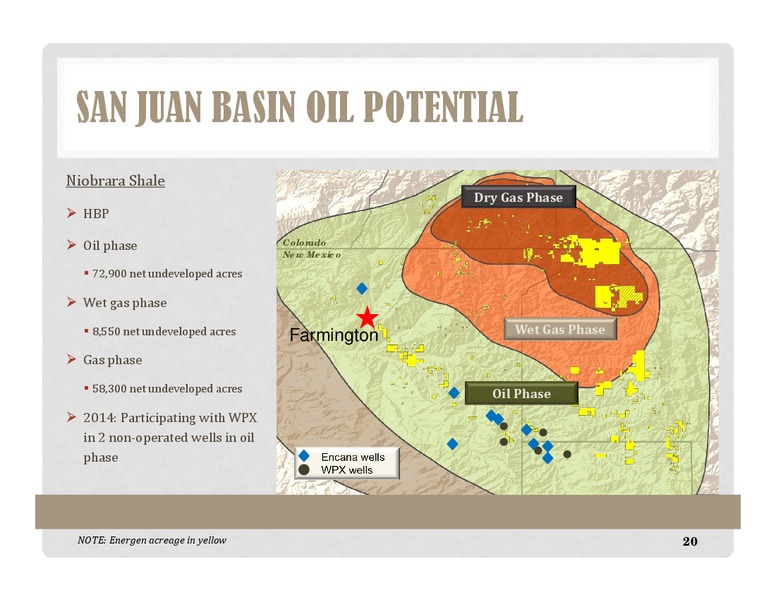 Investor Presentation – Energen Corp. – slide 19
