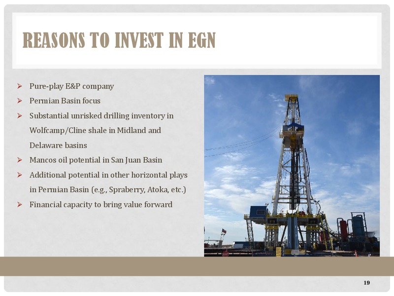 Tuohy Brothers 5th Annual Energy Conference – Energen Corp. – slide 19