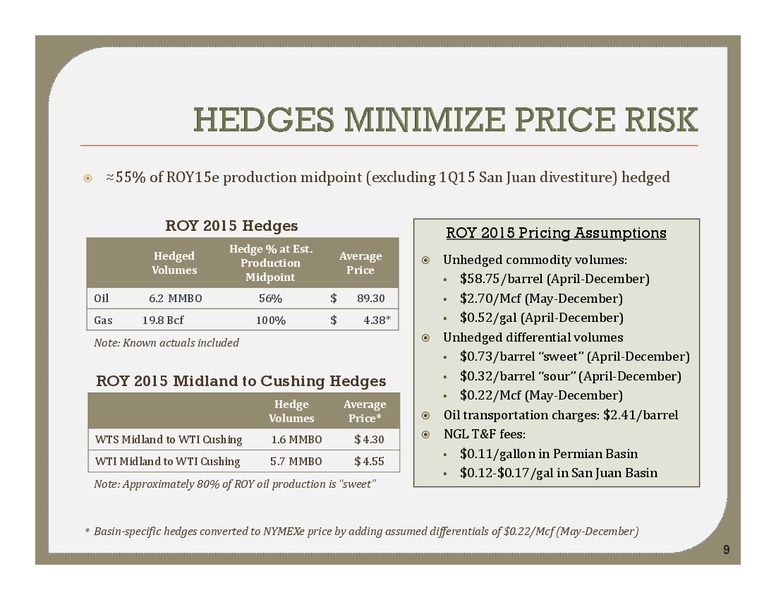 MORGAN STANLEY E&P AND OIL SERVICES CONFERENCE – Energen Corp. – slide 8