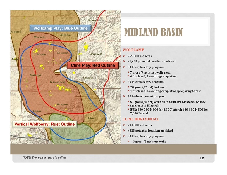 INVESTOR PRESENTATION – Energen Corp. – slide 12