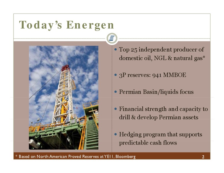 US CAPITAL ADVISORS – Energen Corp. – slide 2