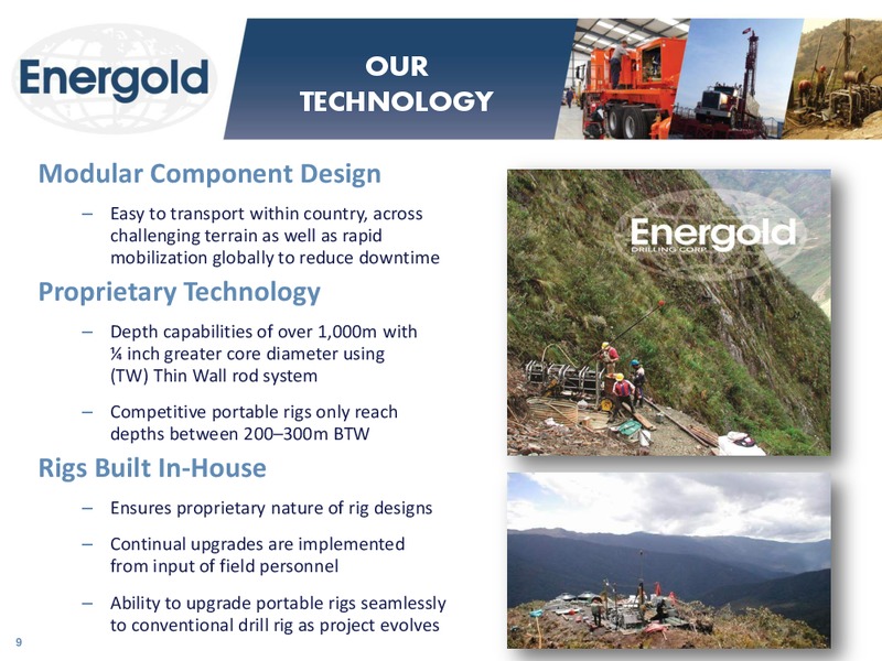 CORPORATE PRESENTATION Q3 – Energold Drilling Corporation – slide 8