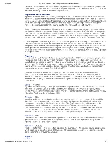 ARGENTINA ANALYSIS – EIA – slide 9