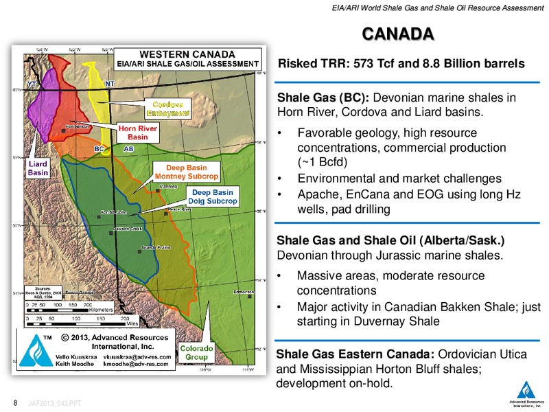 WORLD SHALE GAS AND SHALE OIL RESOURCE ASSESSMENT – EIA – slide 10