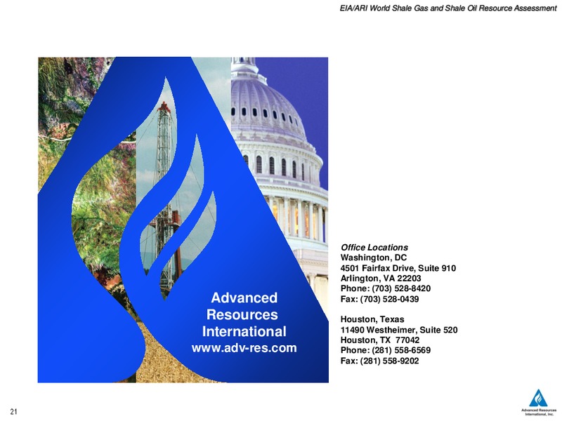 WORLD SHALE GAS AND SHALE OIL RESOURCE ASSESSMENT – EIA – slide 17