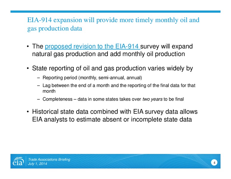 Trade Associations Briefing – EIA – slide 4