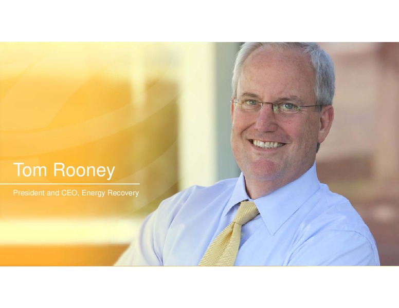 INVESTOR DAY – Energy Recovery – slide 3