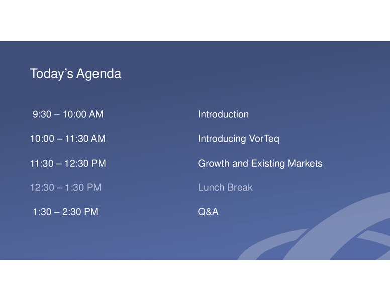 INVESTOR DAY – Energy Recovery – slide 4