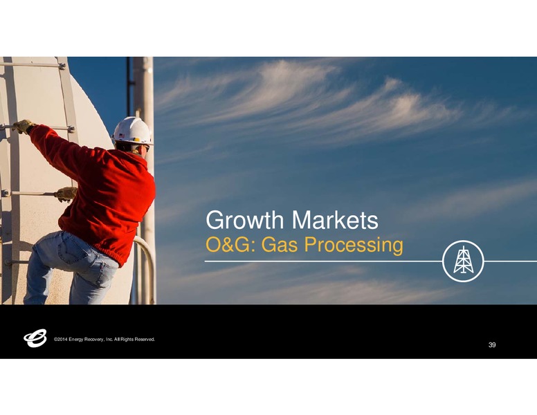 INVESTOR DAY – Energy Recovery – slide 38