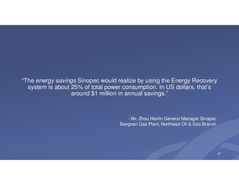 INVESTOR DAY – Energy Recovery – slide 46