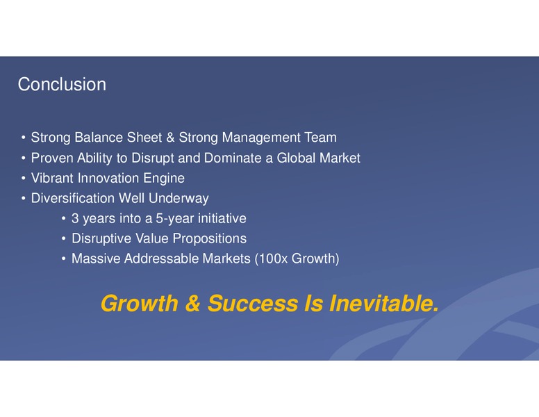INVESTOR DAY – Energy Recovery – slide 78