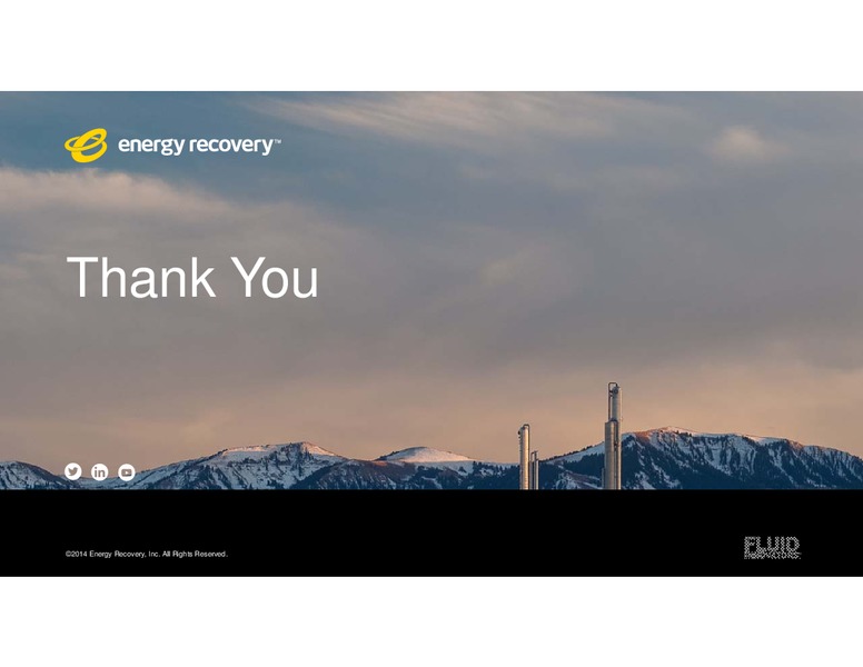 INVESTOR DAY – Energy Recovery – slide 79
