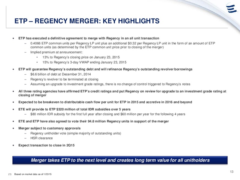 Credit Suisse 20th Annual Energy Summit – Energy Transfer – slide 12