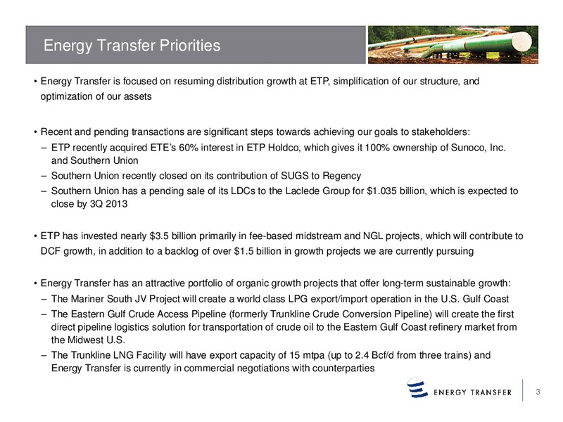 NAPTP 2013 MLP Investor Conference – Energy Transfer – slide 2