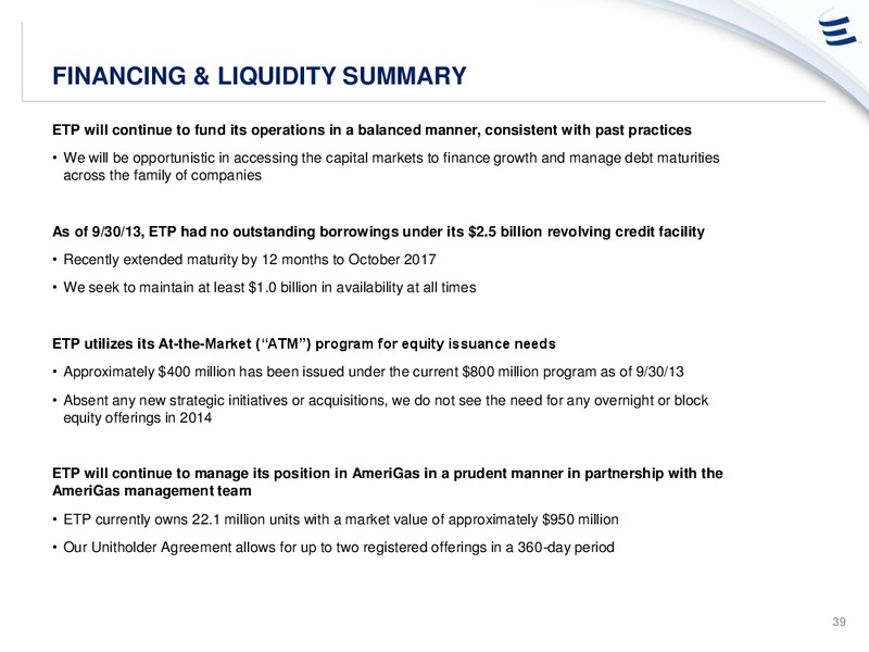 ANALYST DAY PRESENTATION – Energy Transfer – slide 38