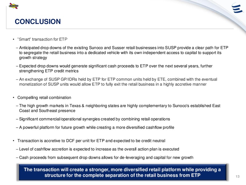 Investor Conference Call – Energy Transfer – slide 12