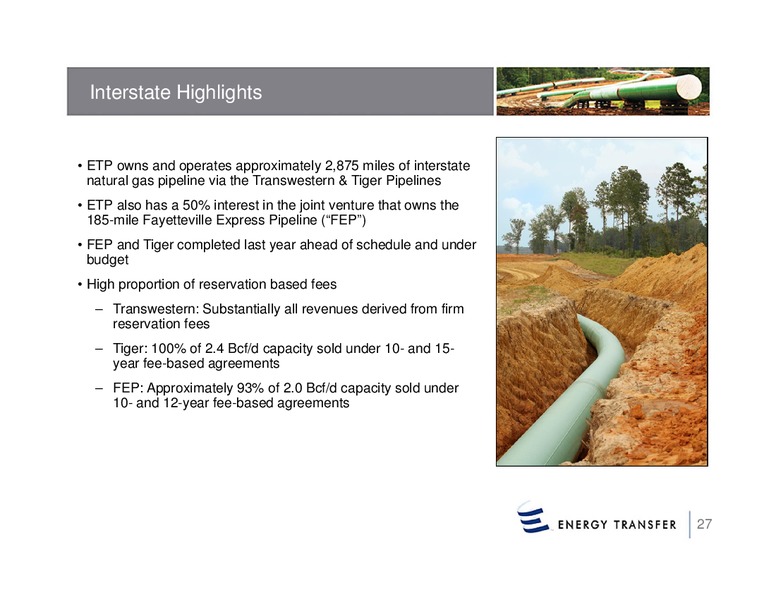 Wells Fargo Securities 10th Annual Pipeline – Energy Transfer – slide 26