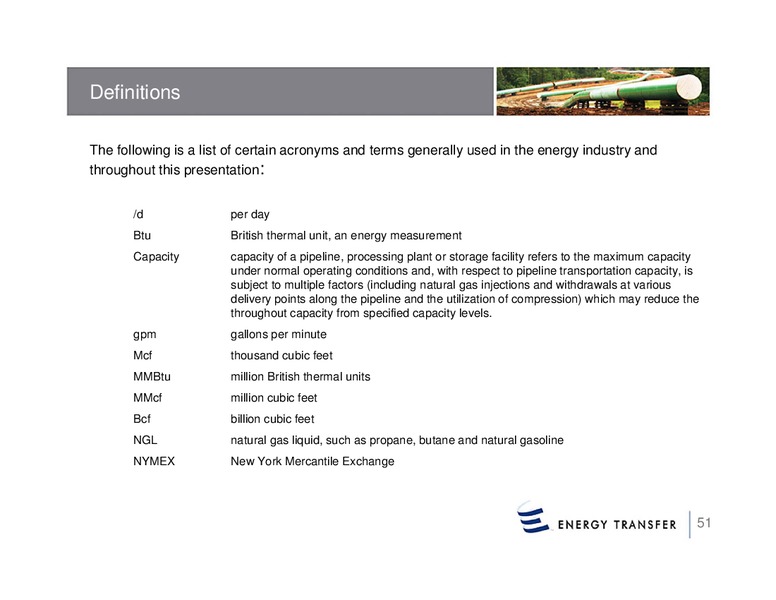 Wells Fargo Securities 10th Annual Pipeline – Energy Transfer – slide 50