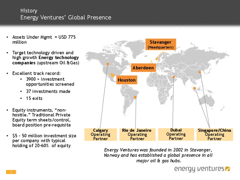 CORPORATE PRESENTATION – Energy Ventures – slide 3