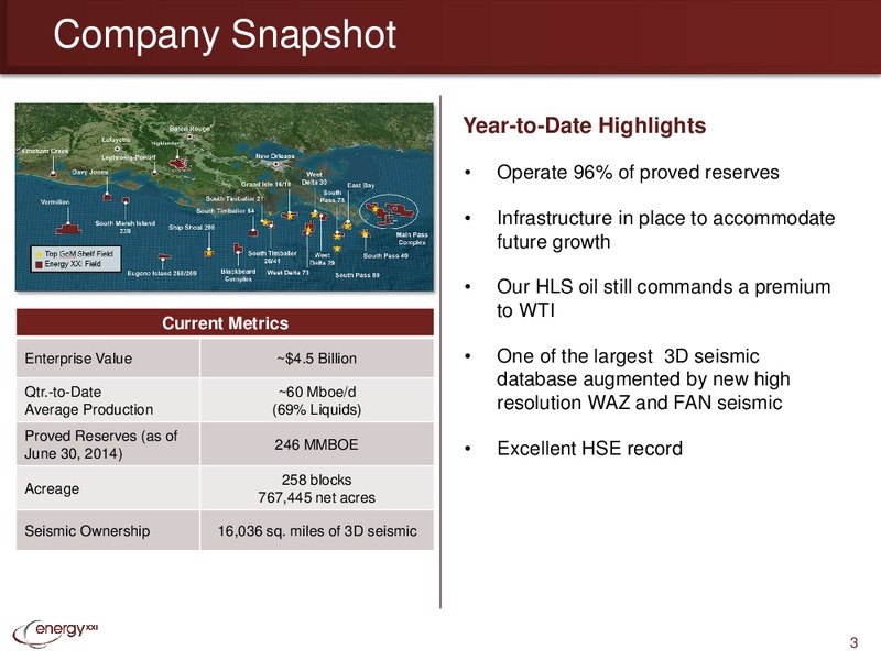 IPAA OGIS 2015 NEW YORK – Energy XXI Gulf Coast, Inc – slide 2