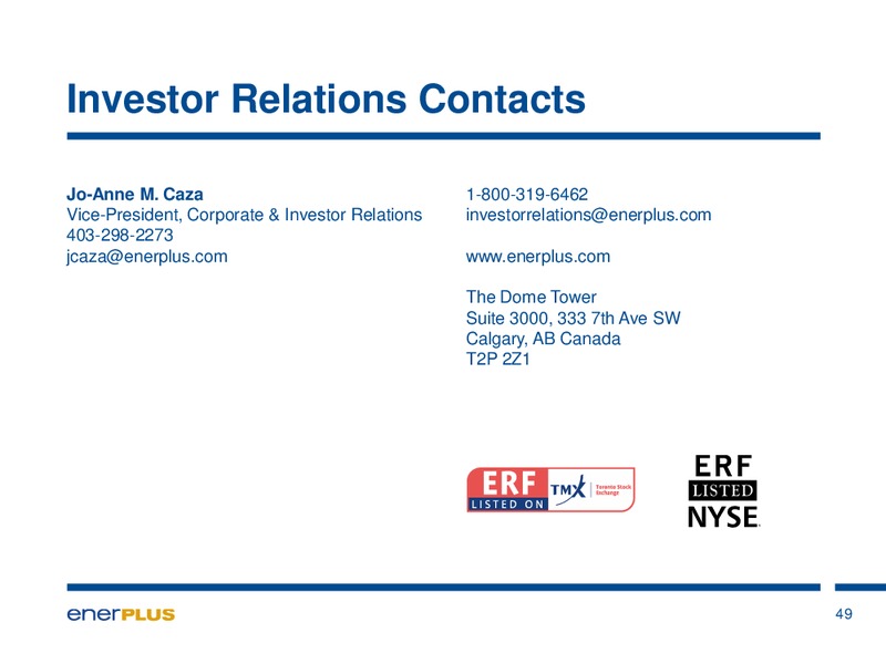 Investor Update – Enerplus Corp – slide 46