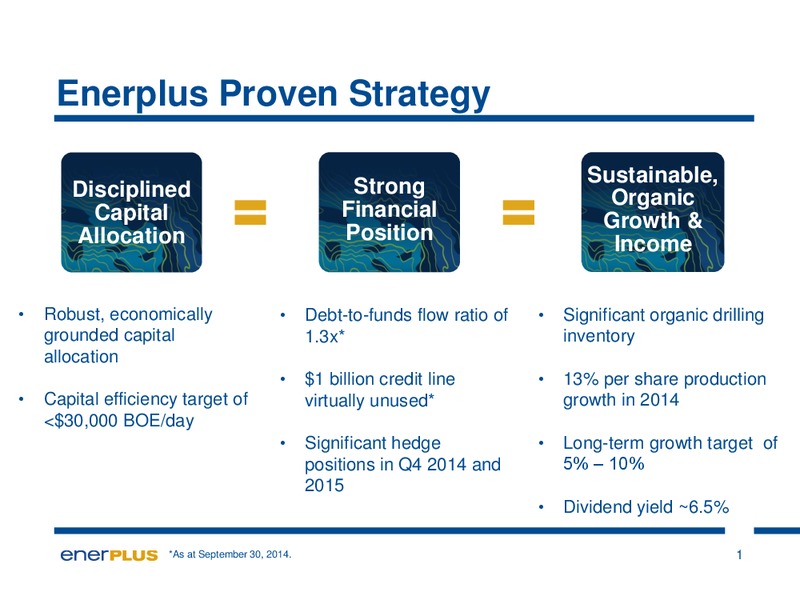 Investor Update – Enerplus Corp – slide 2