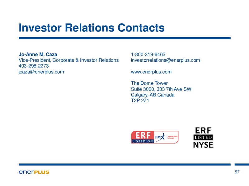Investor Update – Enerplus Corp – slide 53