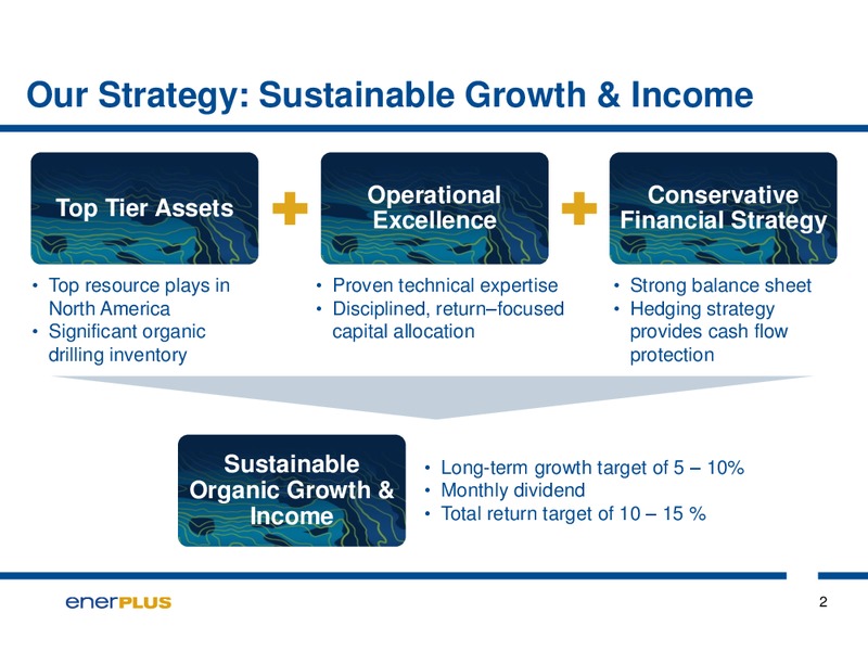 INVESTOR PRESENTATION – Enerplus Corp – slide 2