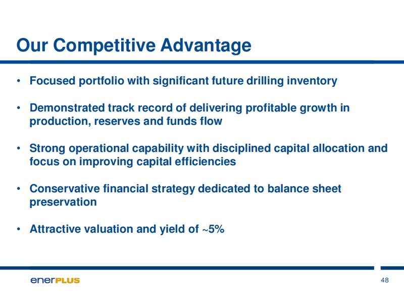 Investor Update – Enerplus Corp – slide 48