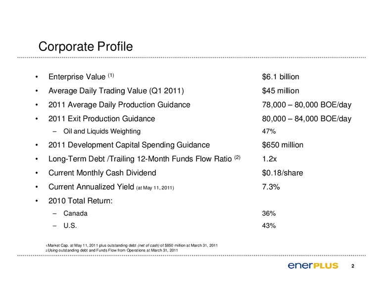 2011 Annual General Meeting of Shareholders – Enerplus Corp – slide 3