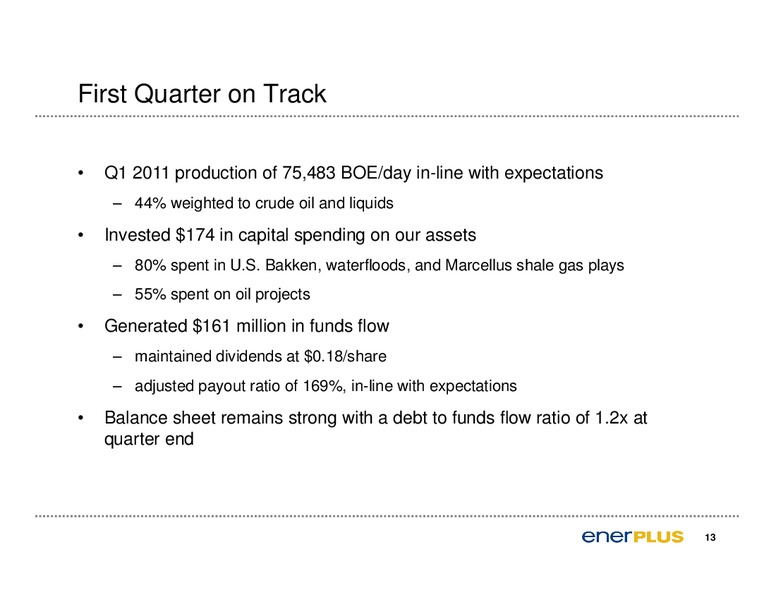2011 Annual General Meeting of Shareholders – Enerplus Corp – slide 14