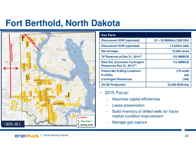APRIL 2015 INVESTOR PRESENTATION – Enerplus Corp – slide 20