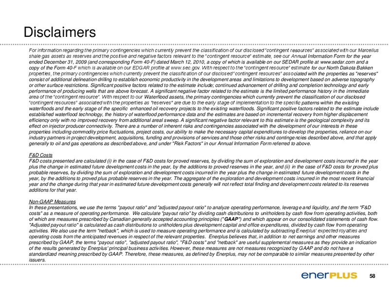 Enercom 2011 Oil and Gas Conference – Enerplus Corp – slide 58