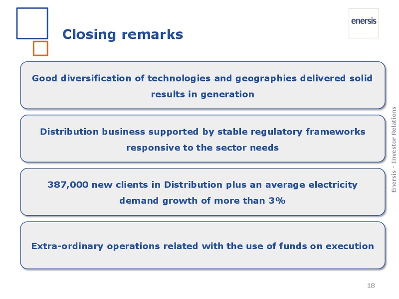FY 2014 results – Enersis – slide 19