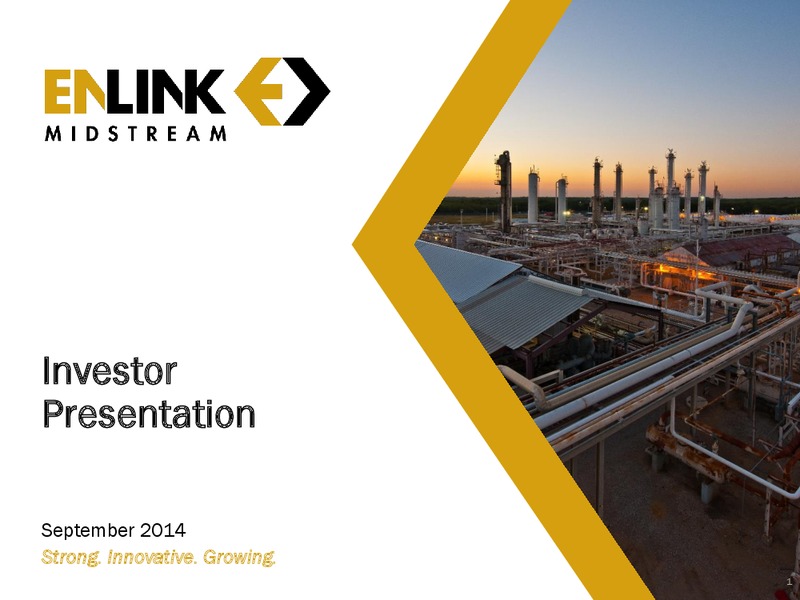 INVESTOR PRESTATION – Enlink Midstream Partners Lp – slide 1