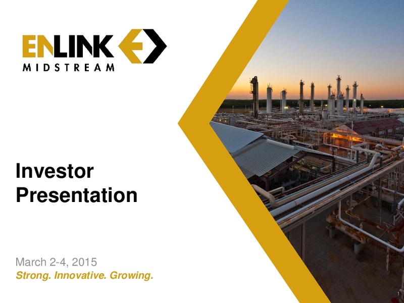 Investor Presentation – Enlink Midstream Partners Lp – slide 1