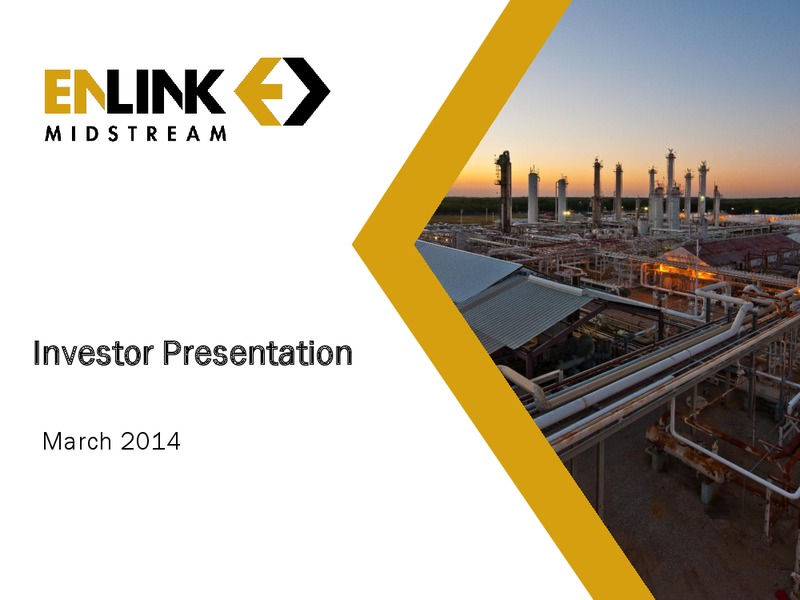 Investor Presentation – Enlink Midstream Partners Lp – slide 1
