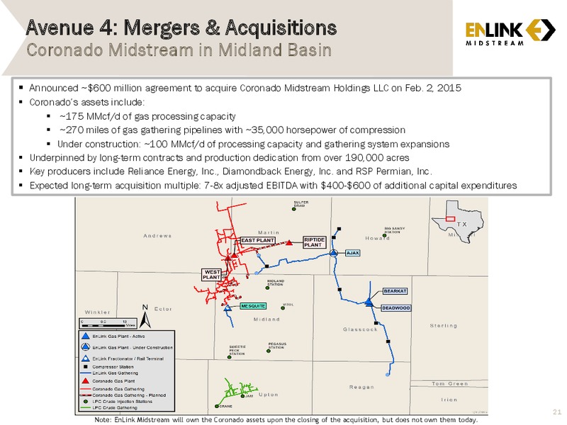 Credit Suisse 20th Annual Energy Summit February – Enlink Midstream Partners Lp – slide 19