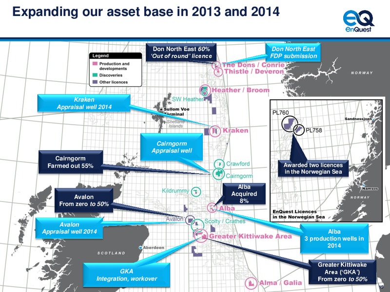 2013 EARNINGS CALL – Enquest – slide 16