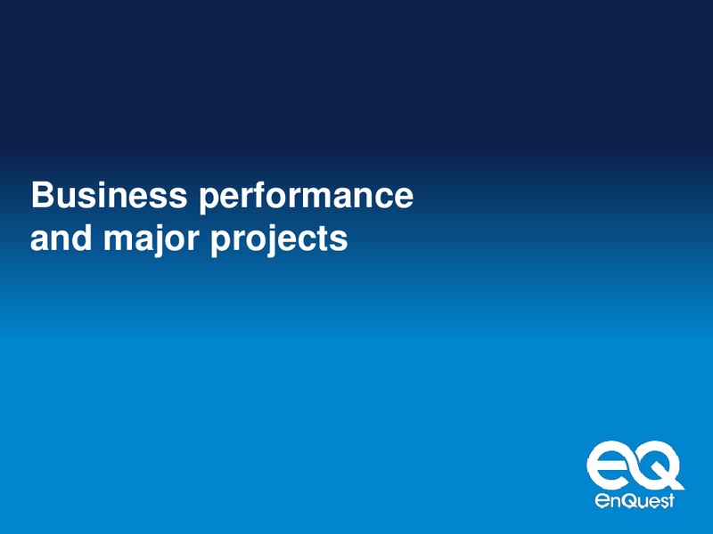 2012 EARNINGS CALL – Enquest – slide 13