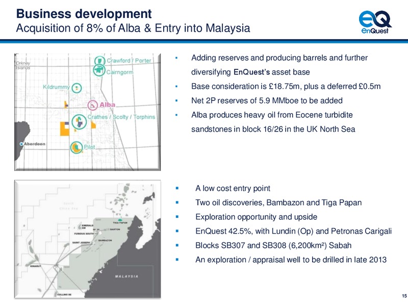 2012 EARNINGS CALL – Enquest – slide 16
