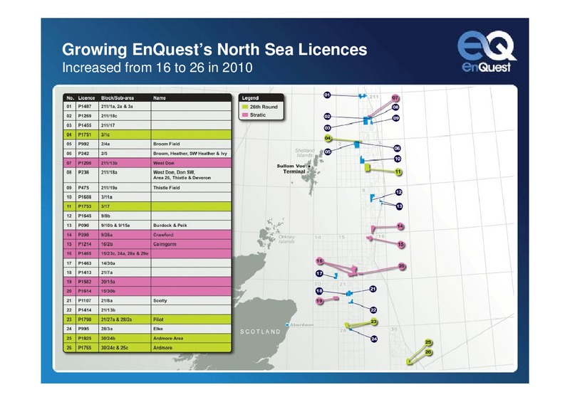 2010 EARNINGS CALL – Enquest – slide 5