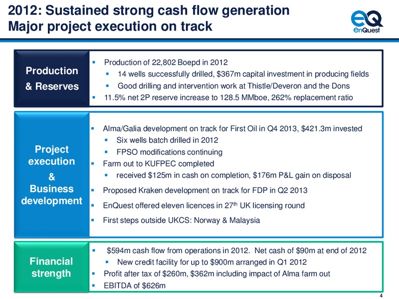 EnQuest 2012 Results – Enquest – slide 5