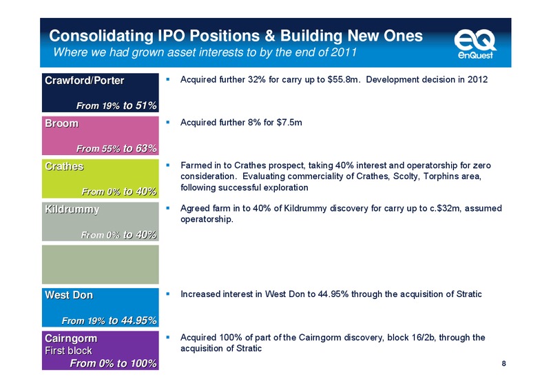 2012 HALF YEAR RESULTS STRONG CASH FLOW IN H1 2012 – Enquest – slide 9