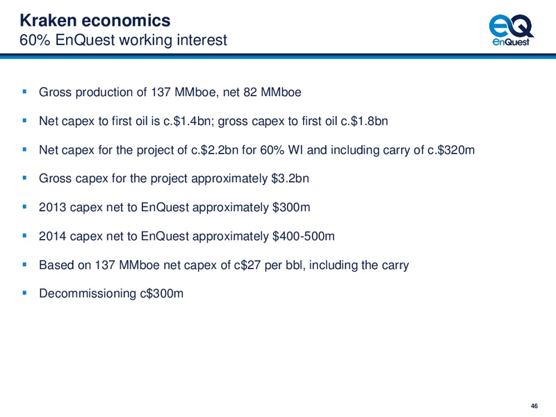 Capital Markets Day – Enquest – slide 47