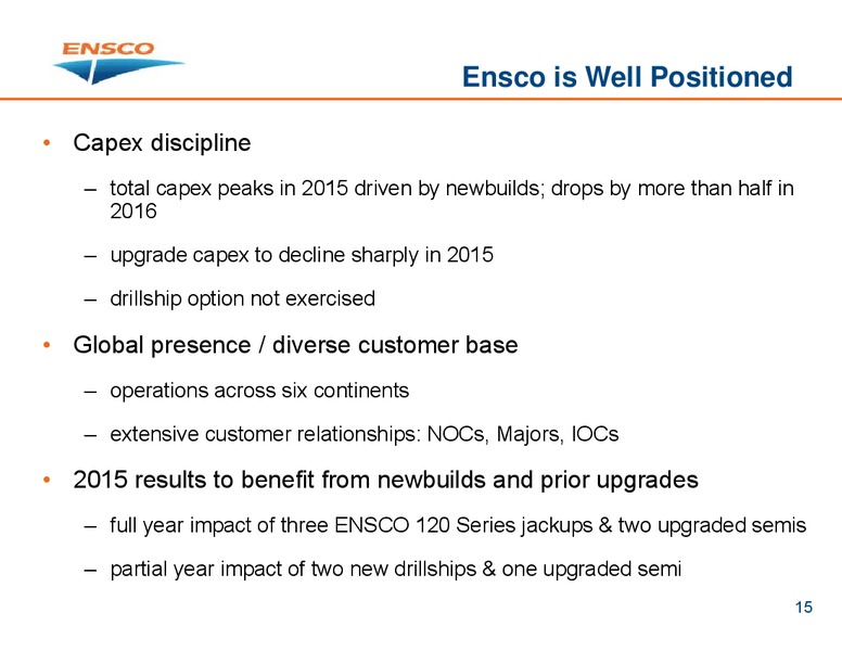 Goldman Sachs Global Energy Conference – Ensco Plc – slide 14