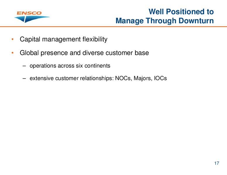INVESTOR PRESENTATION – Ensco Plc – slide 16